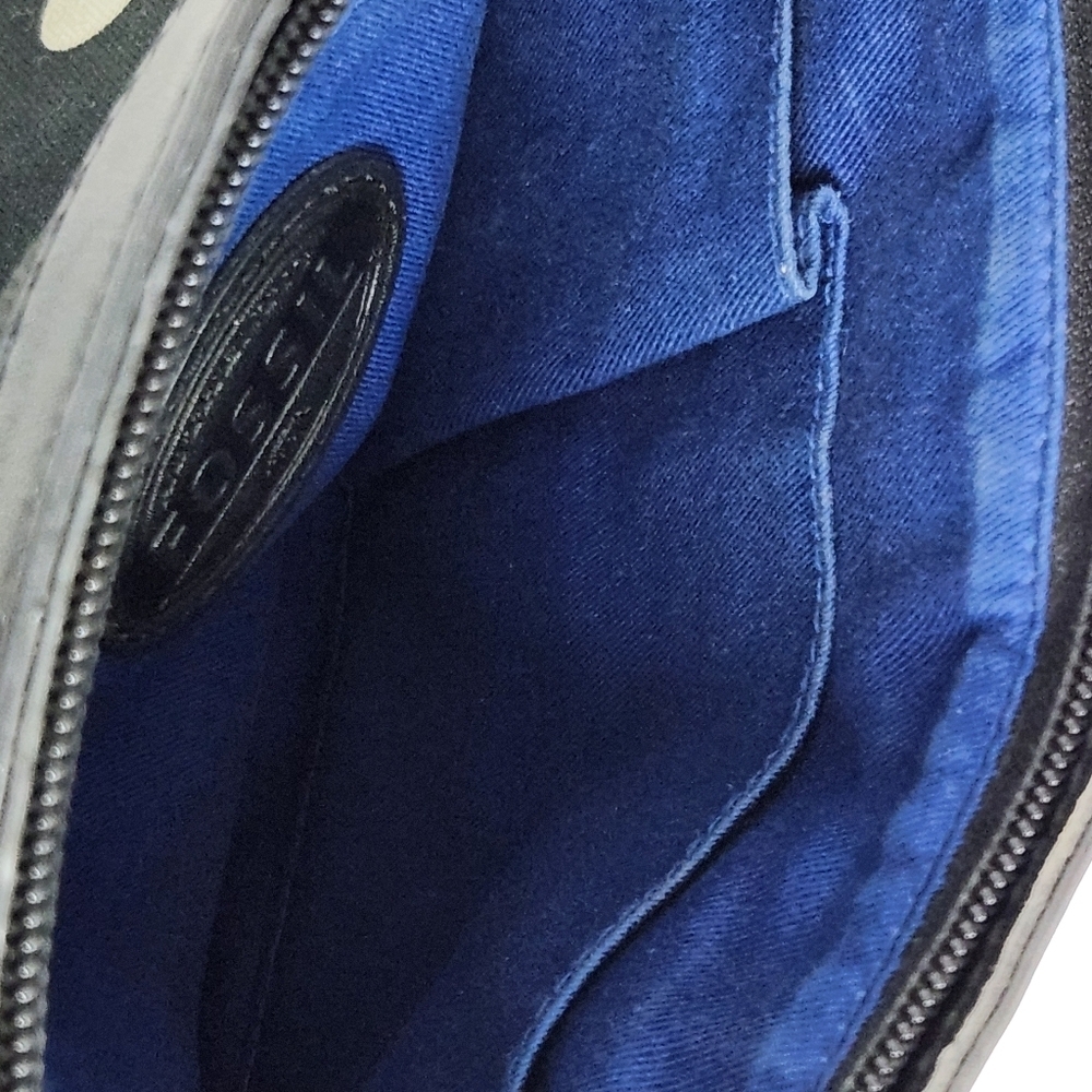 Fossil Black Canvas Polkadot Crossbody Bag - Picture 9 of 13